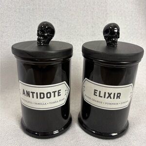 NEW - Set of 2 Apothecary‎ Jars - Scented Candles - Halloween John Derian